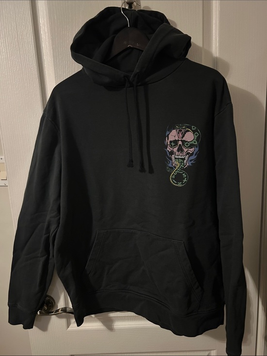 All Saints Other - All Saints Black Hoodie with Multicolor Skull Graphic